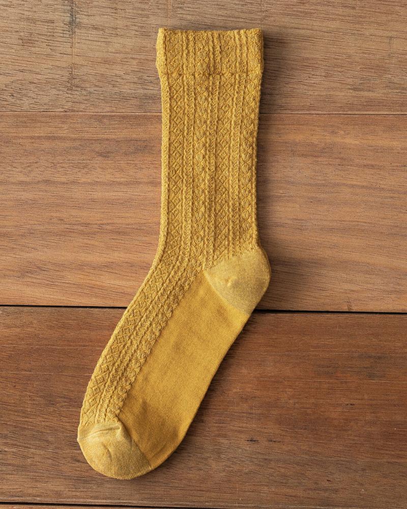 

1Pair Simple Plain Socks, Style6