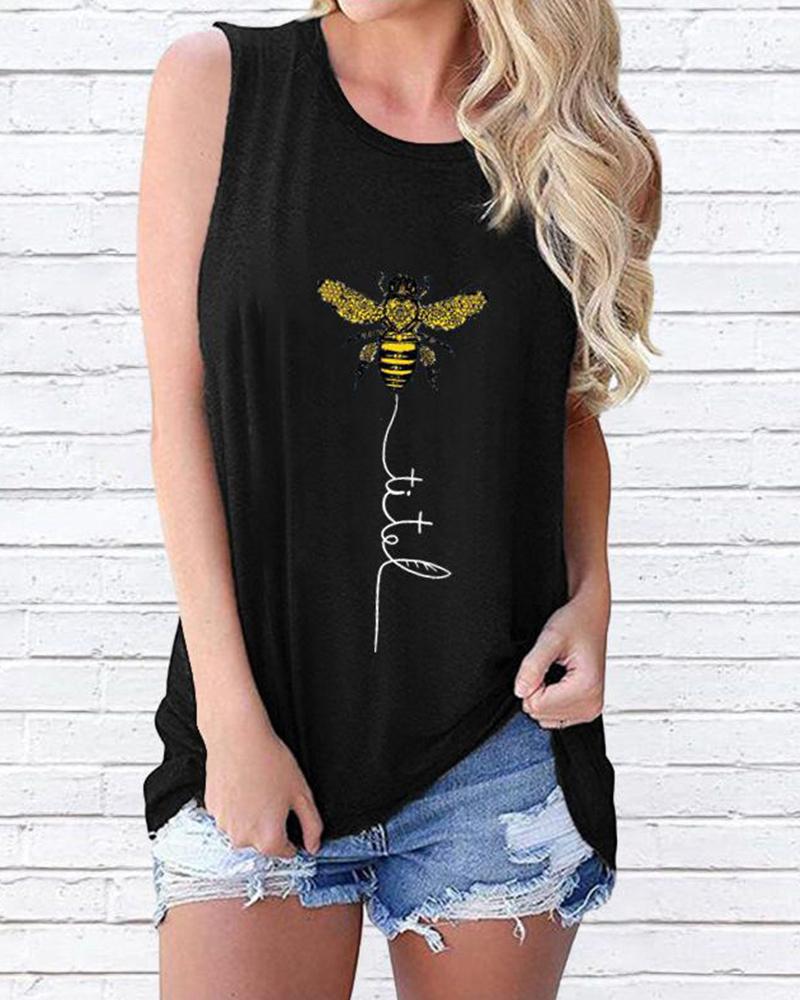 

Let It Bee Tank Top, Black