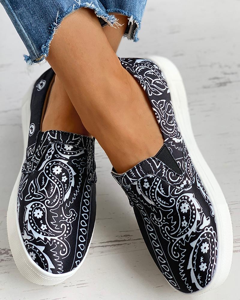 Paisley Print Satin Casual Shoes Online. Discover hottest trend fashion