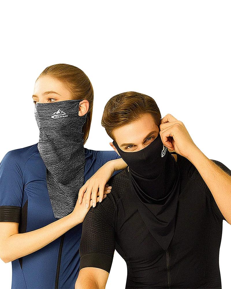 

Cooling Ear Loops Neck Gaiter Bandana Mask Face Scarf Balaclava, Dark grey