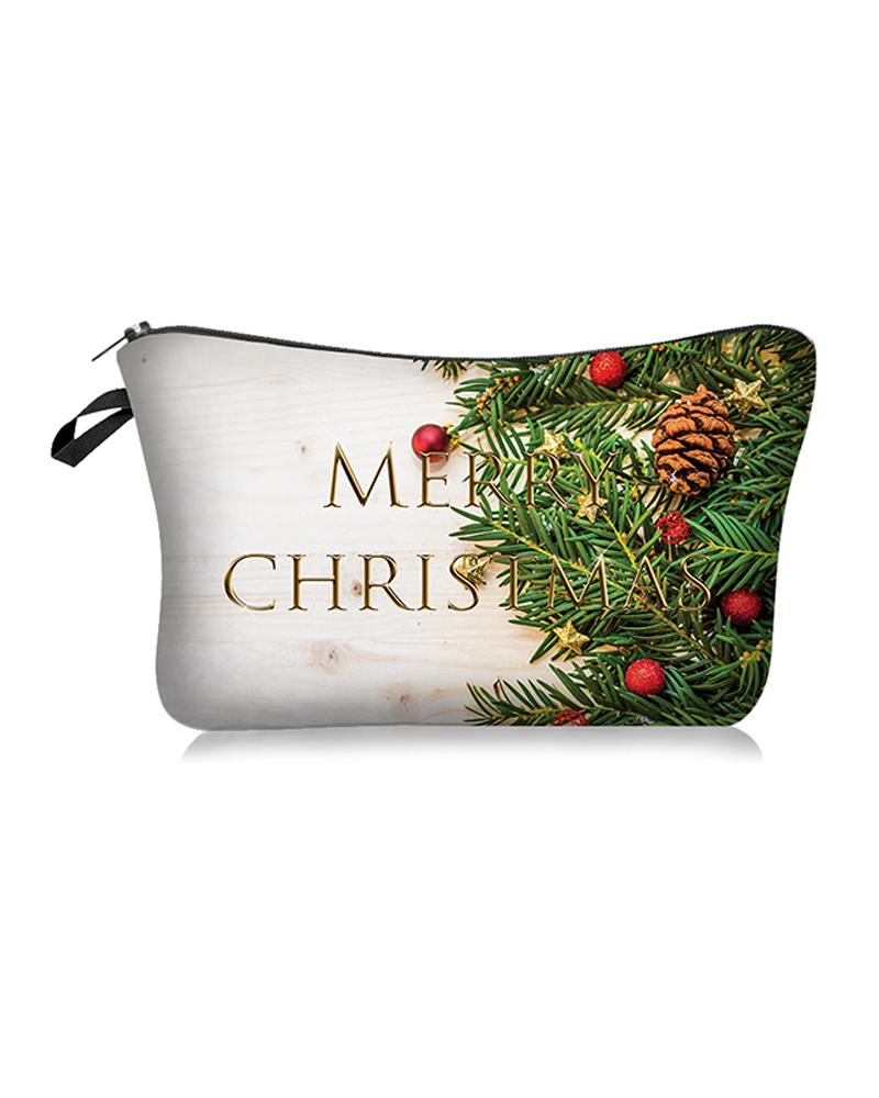 

Christmas Print Makeup Bag, Style5