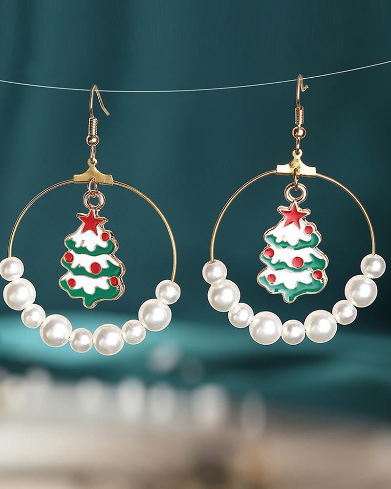 

Christmas Socks / Tree / Moose Pattern Beaded Drop Earring, Style4