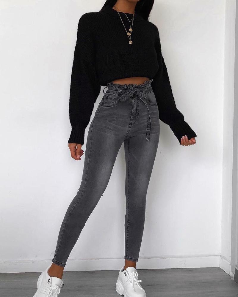 paperbag jeans skinny