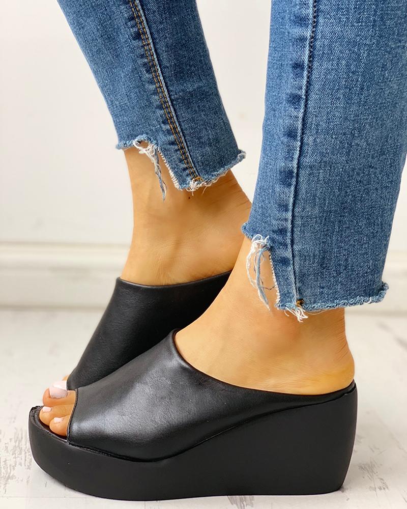 open toe wedge shoes