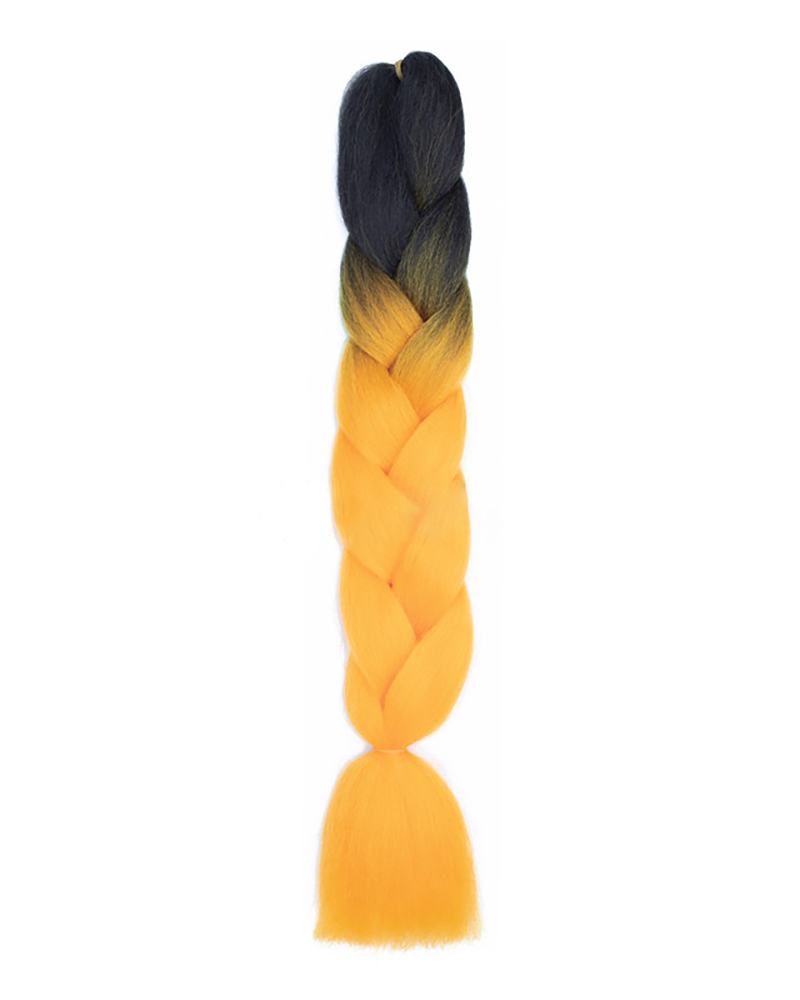 

24inch Crochet Hair Braids Jumbo Box Braids Ombre Synthetic Hair Braiding Hair 1PC, Yellow