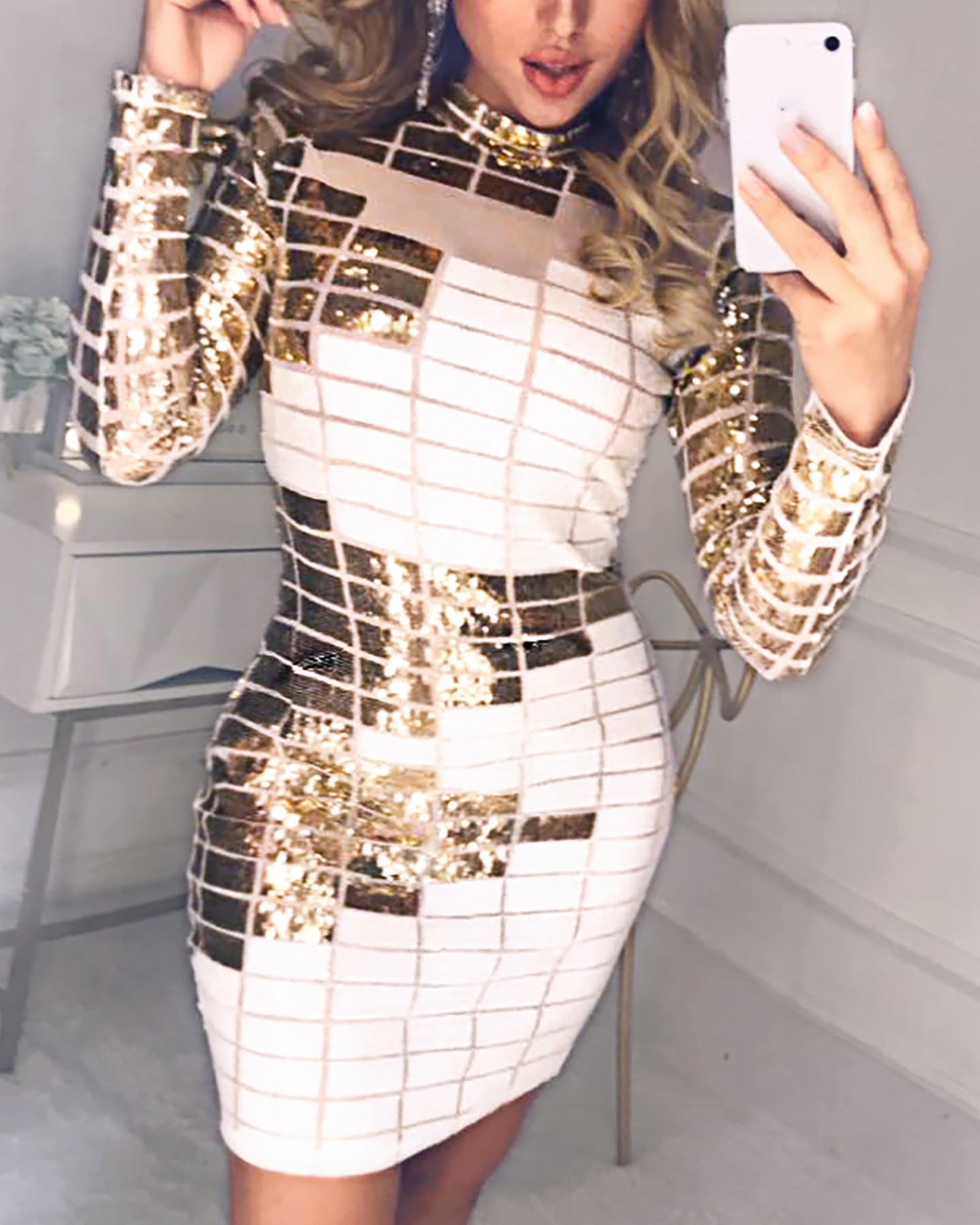 sequins bodycon dress