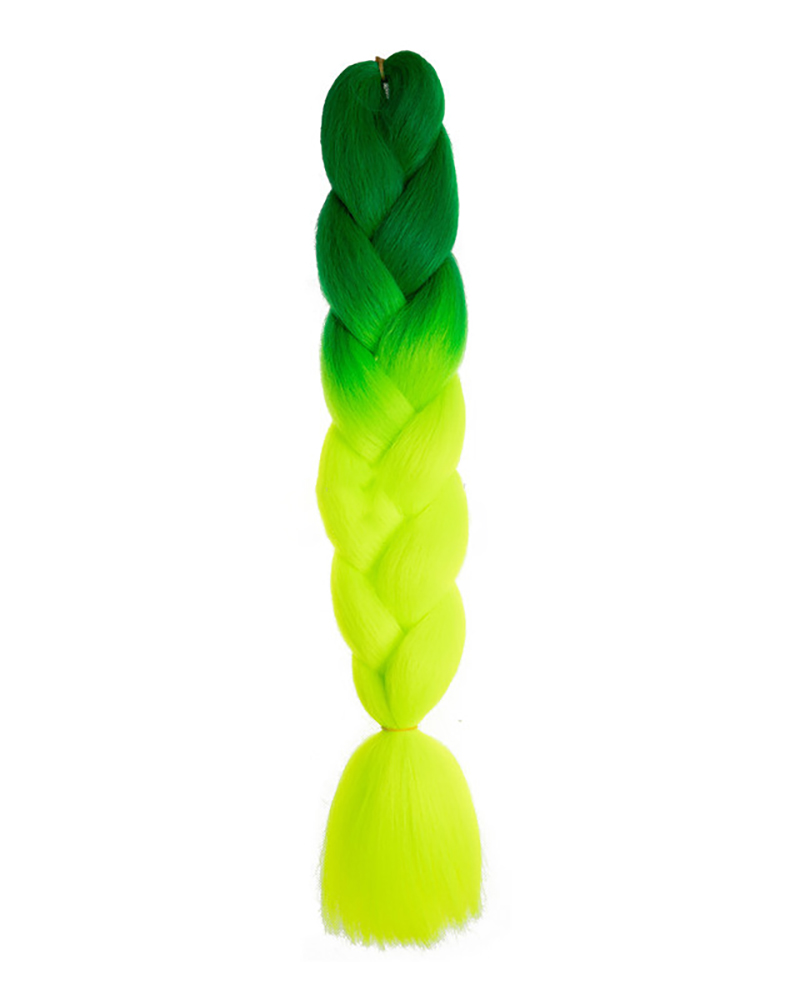 

24inch Crochet Hair Braids Jumbo Box Braids Ombre Synthetic Hair Braiding Hair 1PC, Green