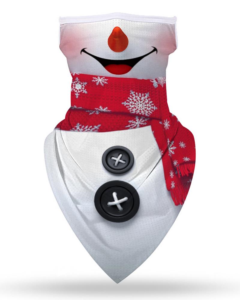 

Christmas Print Breathable Ear Loop Face Cover, Style1