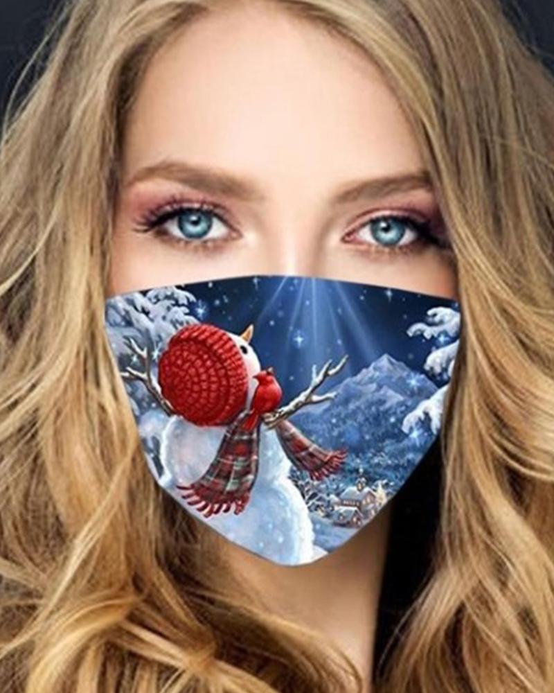 

Christmas Patterns Print Earloop Face Mask, Style10