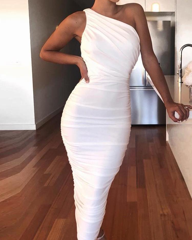 scrunched bodycon dress