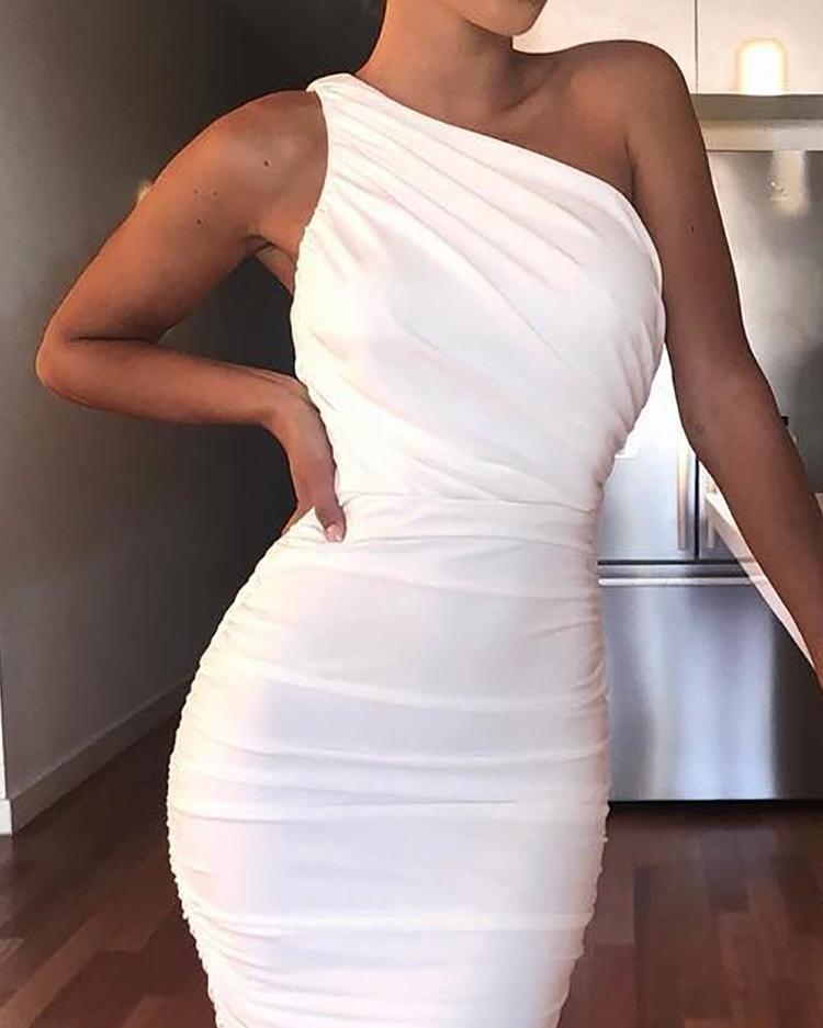 scrunched bodycon dress