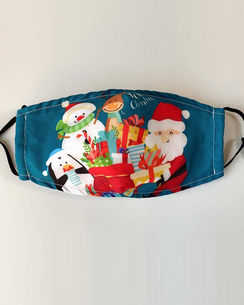 

Christmas Mixed Print Breathable Face Mask, Style12