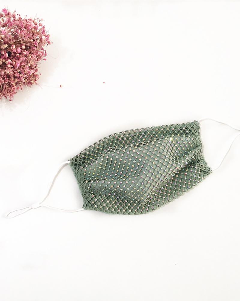 

Studded Breathable Face Mask, Green