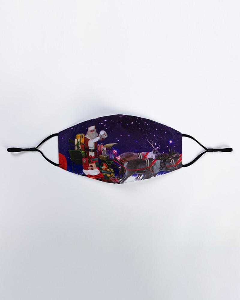 

Christmas Print Breathable Face Mask, Style6