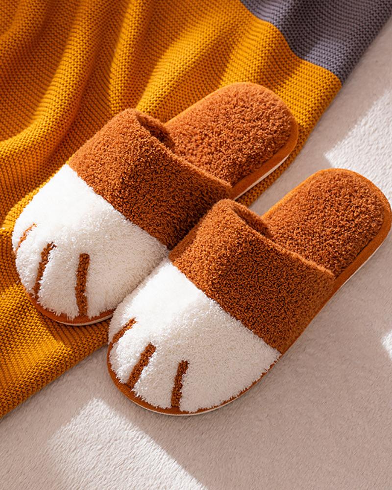 

Cat Paw Slippers, Brown