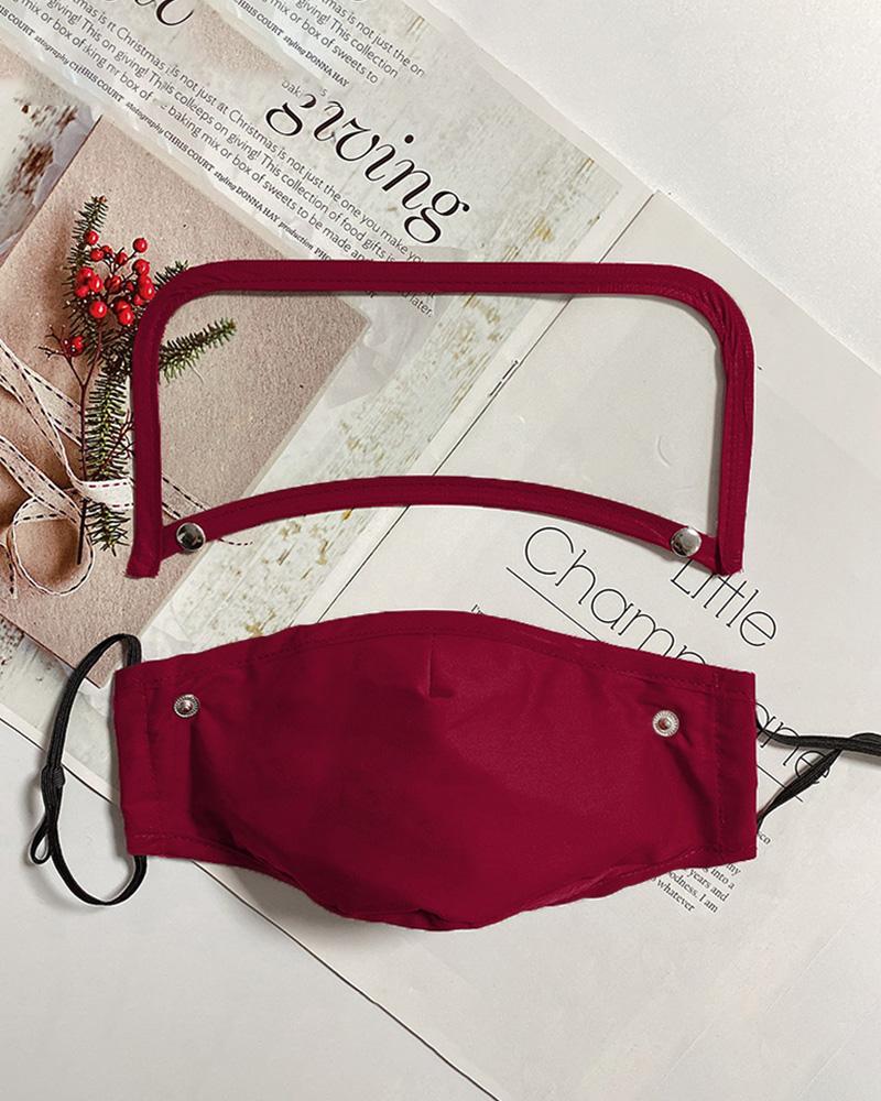 

Detachable Face Mask With Eyes Shield, Wine red