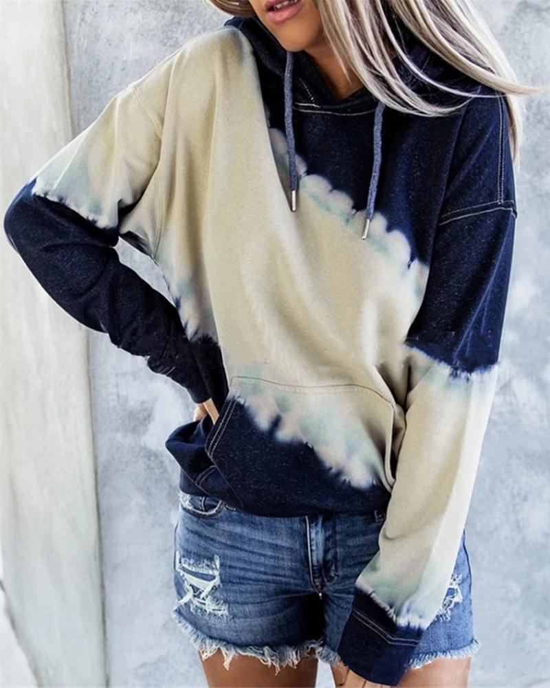 

Batwings Colorblock Hoodie Long Sleeve Sweatshirts, Multicolor