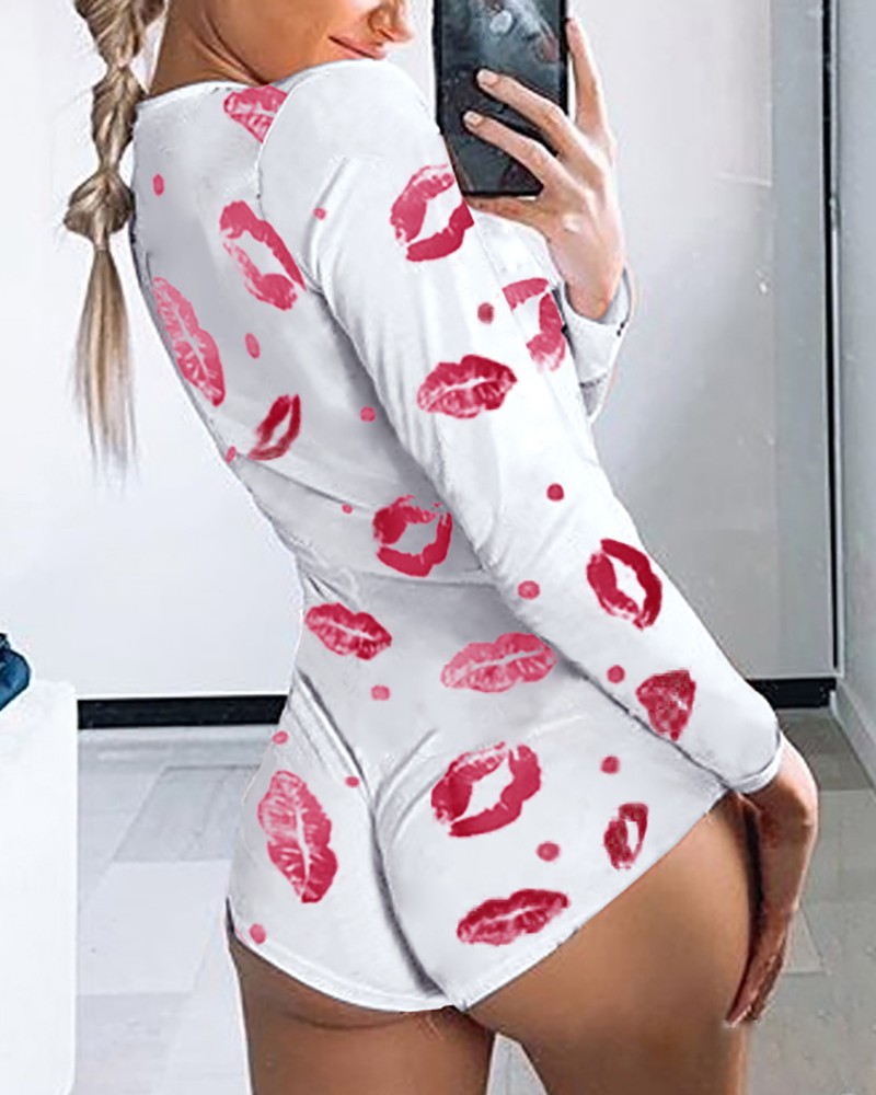 long sleeve lounge romper