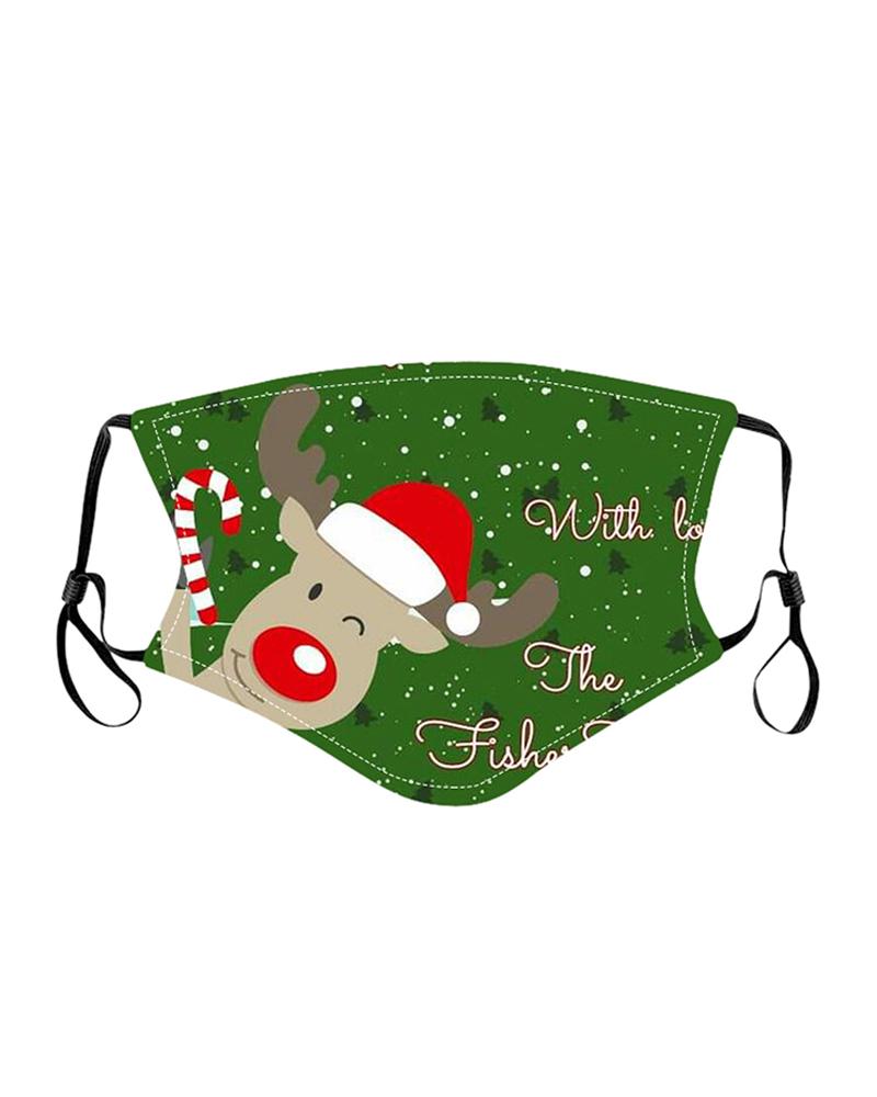 

Christmas Mixed Print PM2.5 Filter Breathable Face Mask For Child, Style8