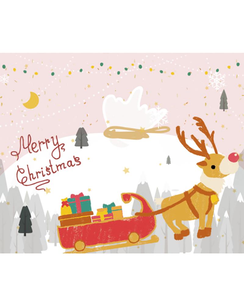 

Christmas Print Greeting Card With Envelope, Style4