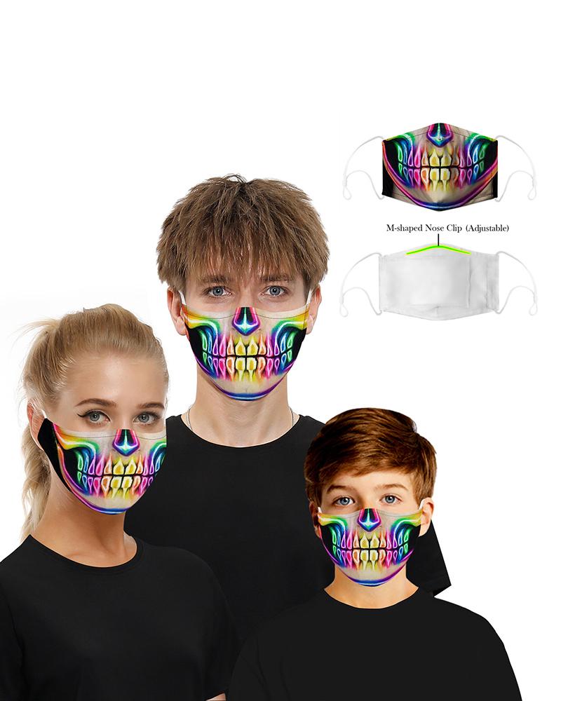 

Skull Print Breathable Mouth Mask Washable And Reusable, Style5