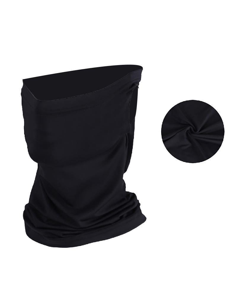 

Solid Breathable Face Bandana Magic Scarf Headwrap Balaclava, Black