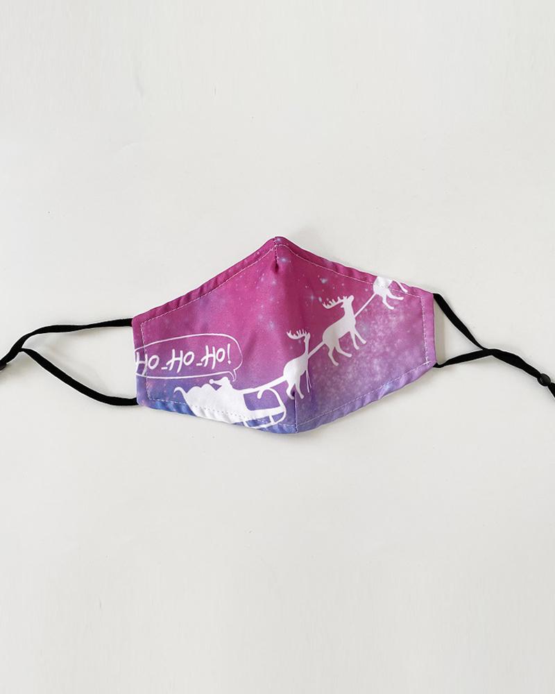 

Christmas Print Valve PM 2.5 Face Mask With Filter For Kids, Style3