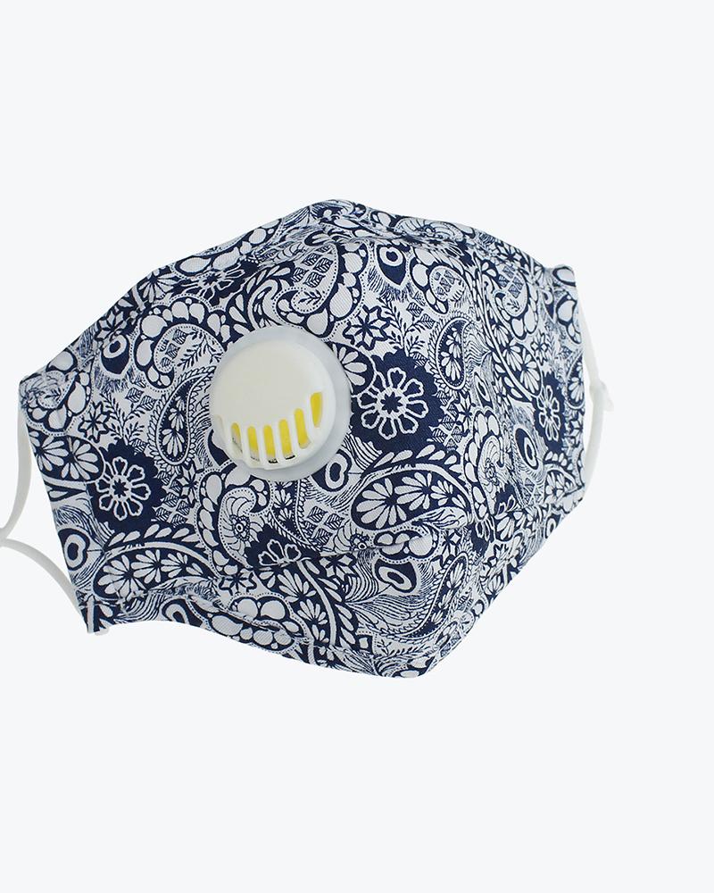 

Paisley Print Valve Breathable Mouth Mask, Style5