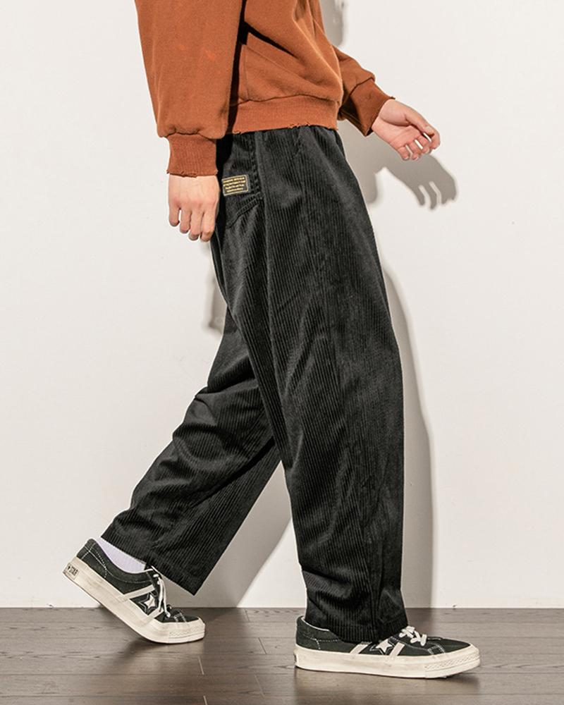 corduroy loose pants