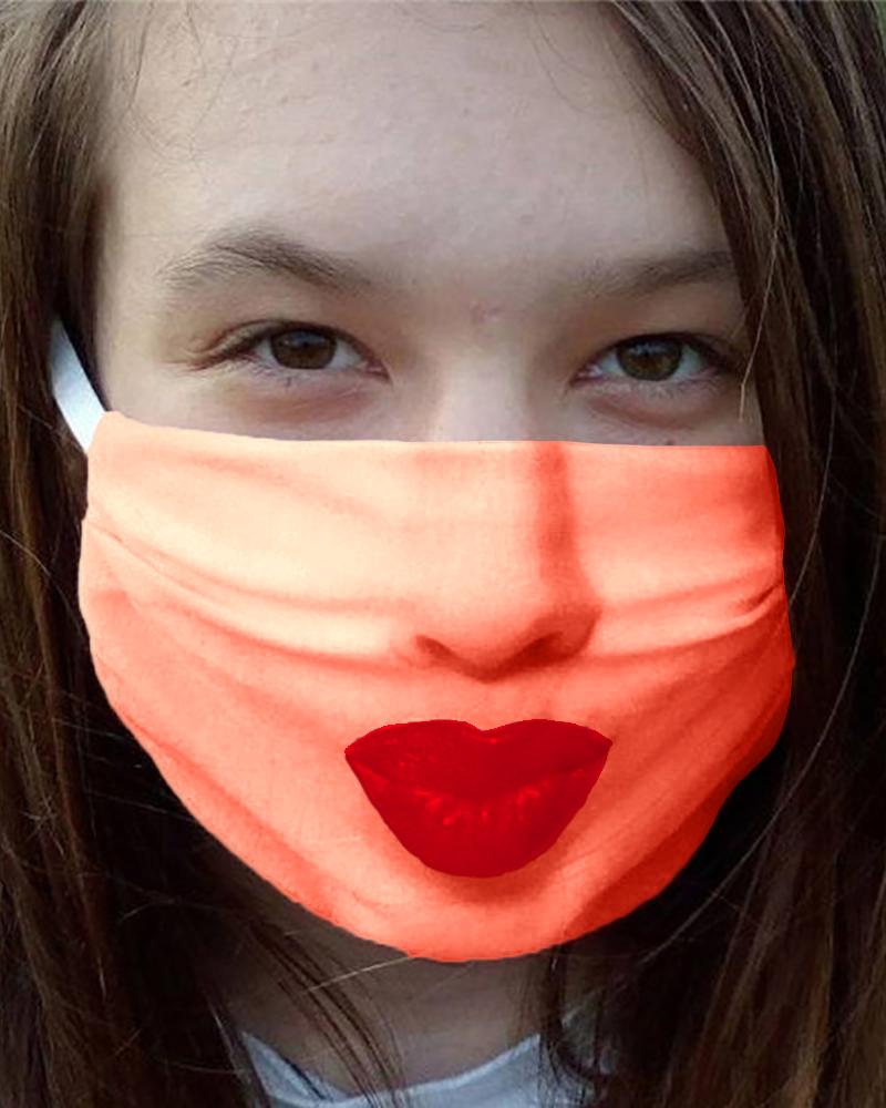 

Face Emoji Print Breathable Mouth Mask, Style2
