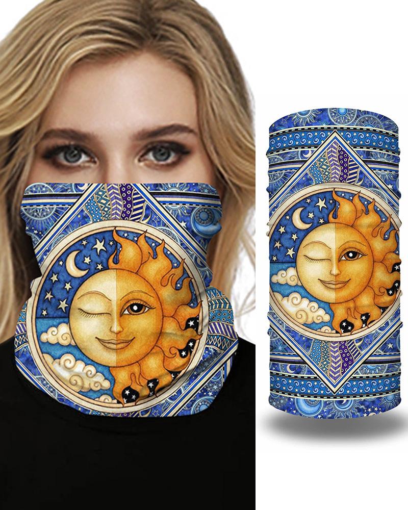 

Print Breathable Face Bandana Magic Scarf Headwrap Balaclava, Blue