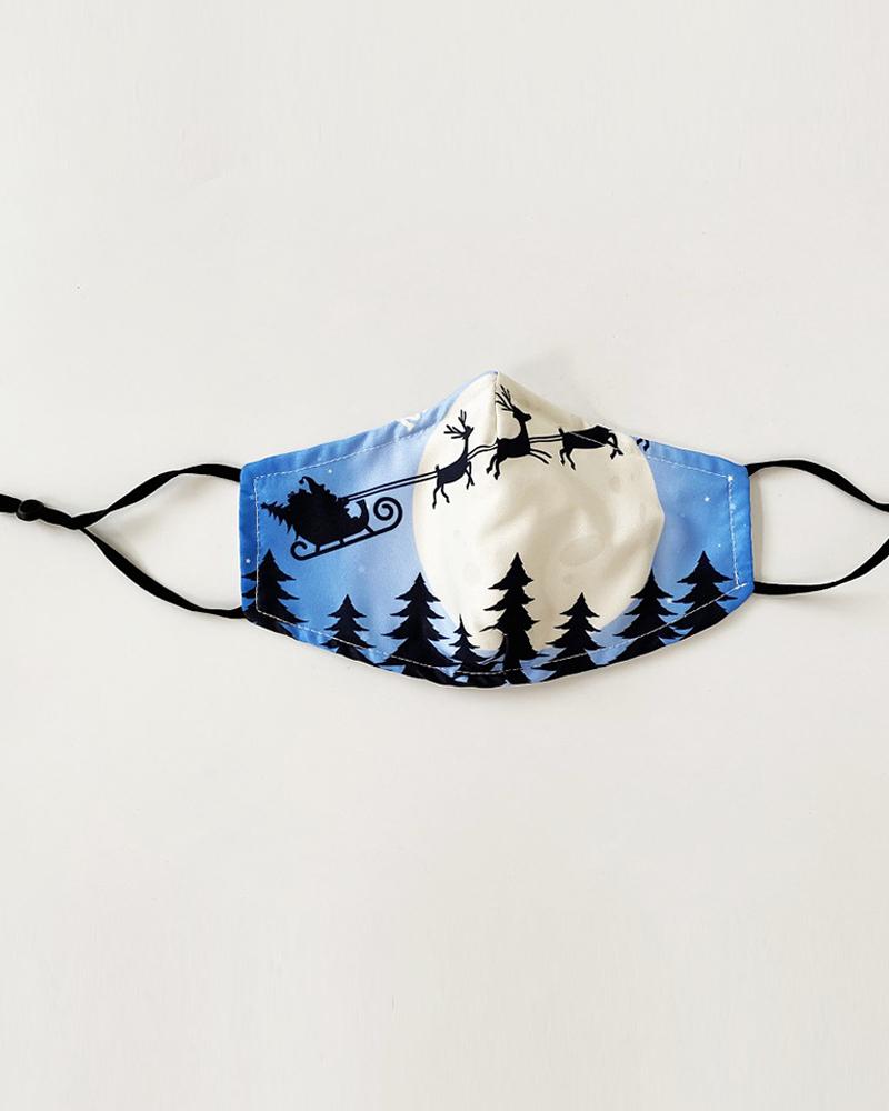 

Christmas Print Valve PM 2.5 Face Mask With Filter For Kids, Style11