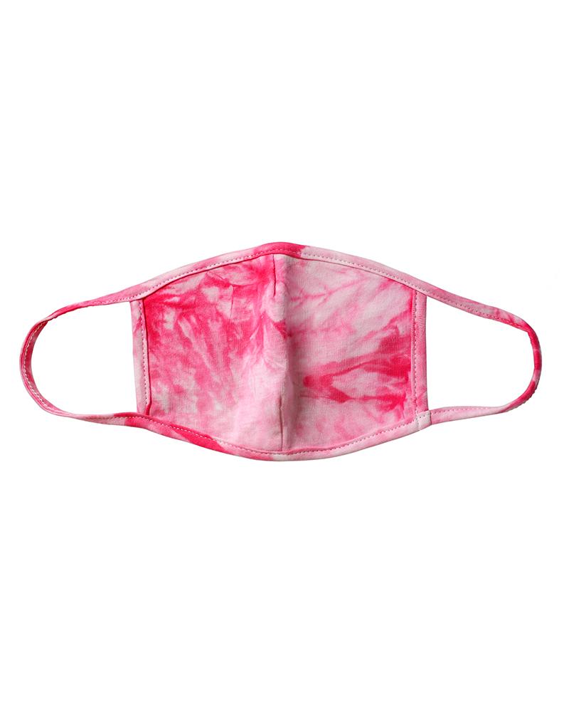 

Tie Dye Print Breathable Mouth Mask, Hot pink