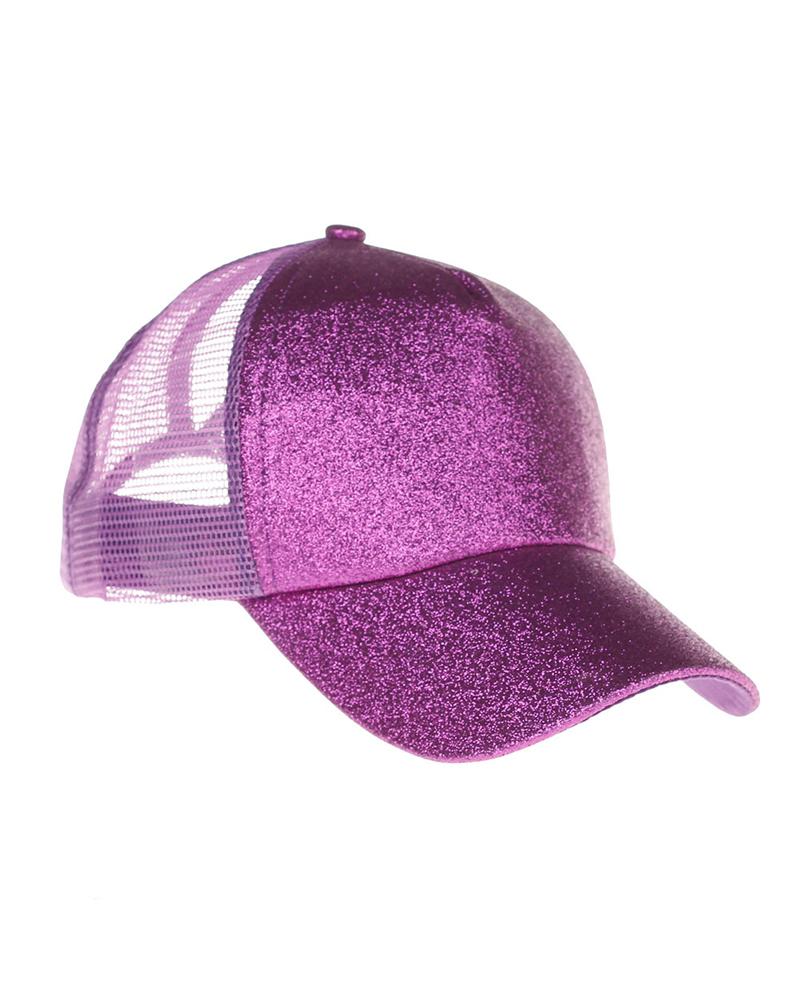 

Glitter Baseball Cap, Purple