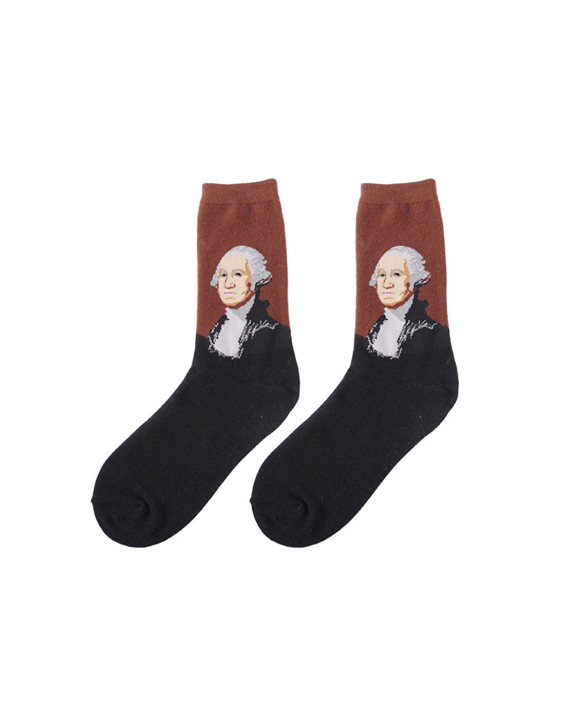 

1Pair Graphic Print Crew Socks, Style10