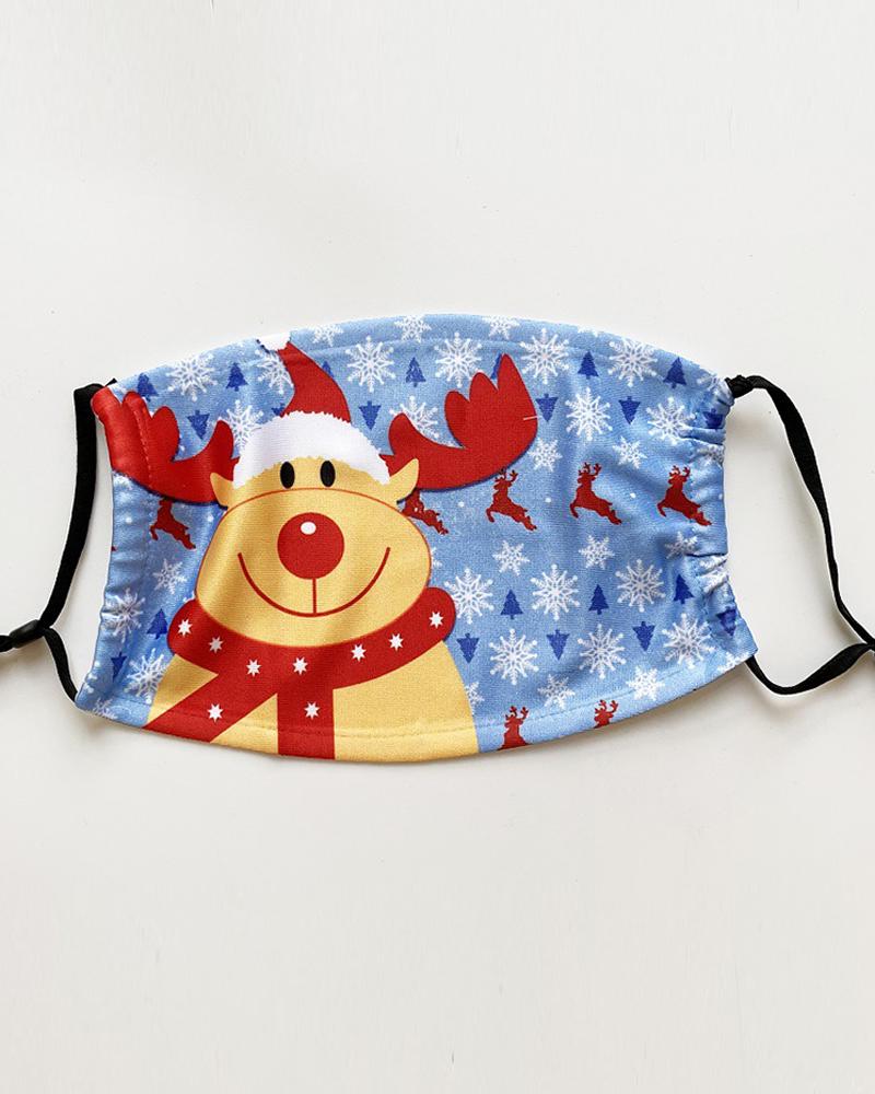 

Christmas Santa Reindder Print PM 2.5 Face Mask With Filter For Adults, Style7