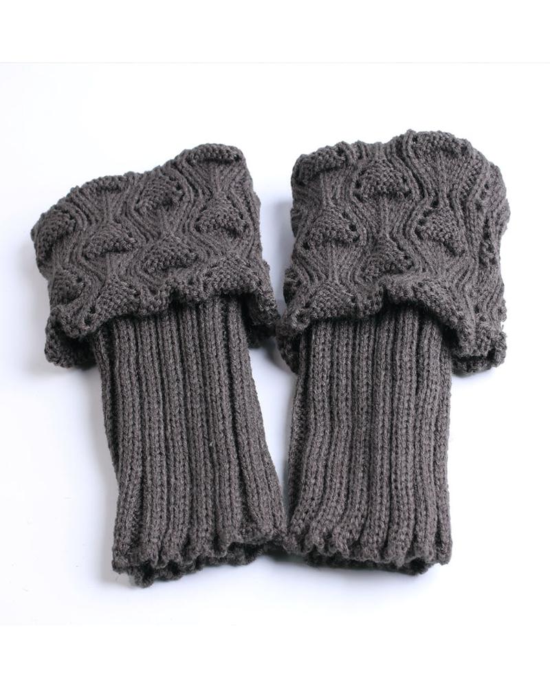 

Long Leg Warmers Knit Leg Warmer Socks, Dark grey