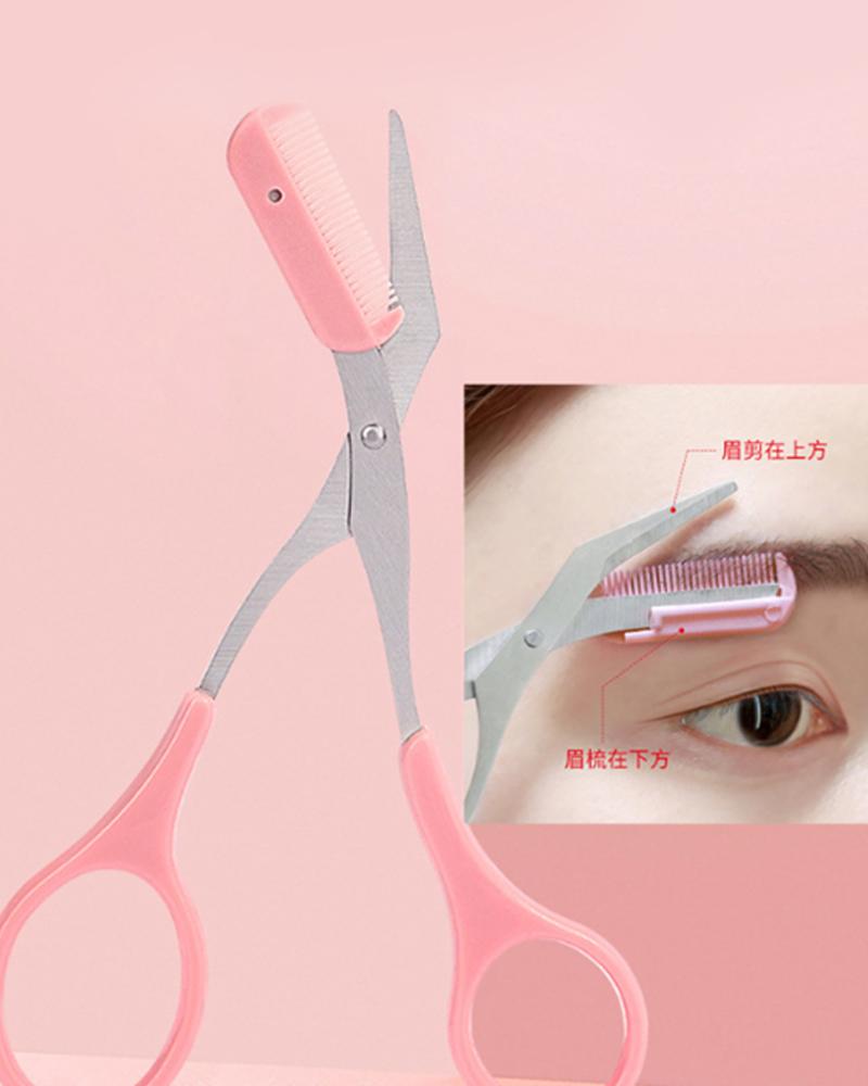 

1PCS Eyebrow Trimming Scissor With Comb, Style1