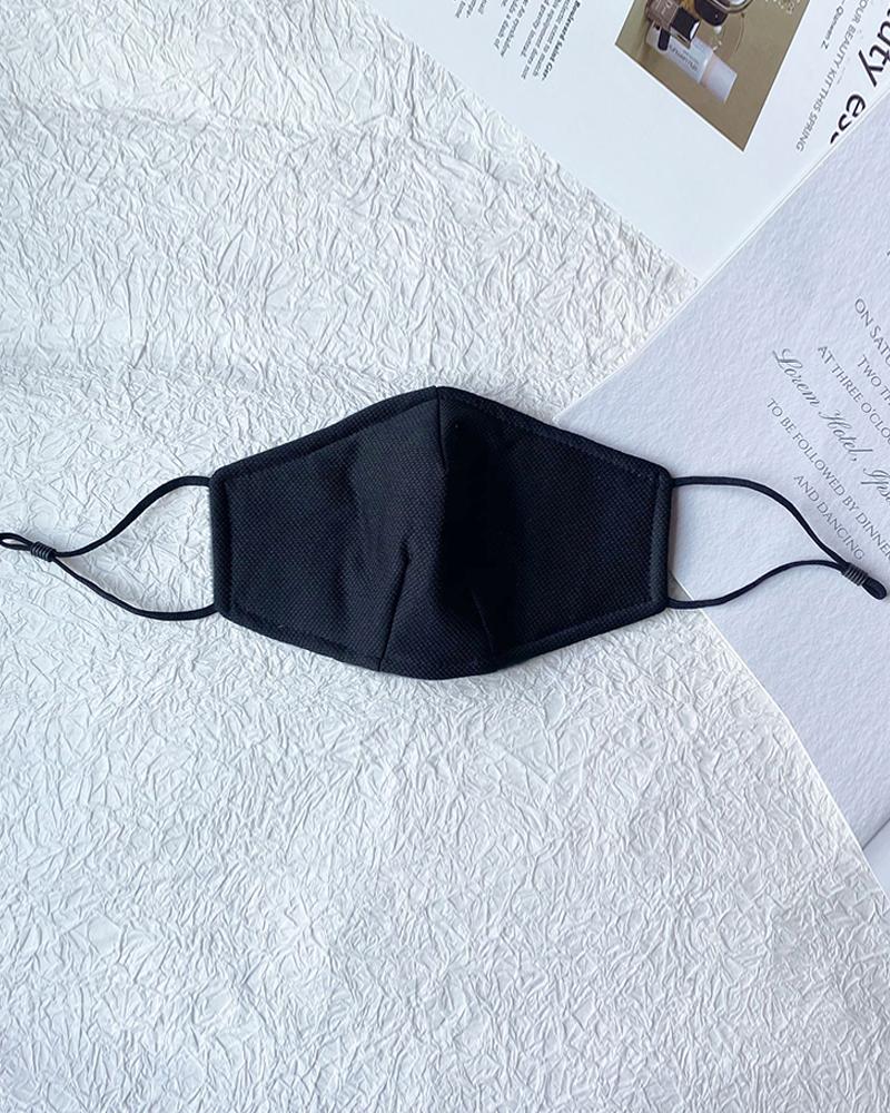 

Plain Filter Breathable Face Mask, Black
