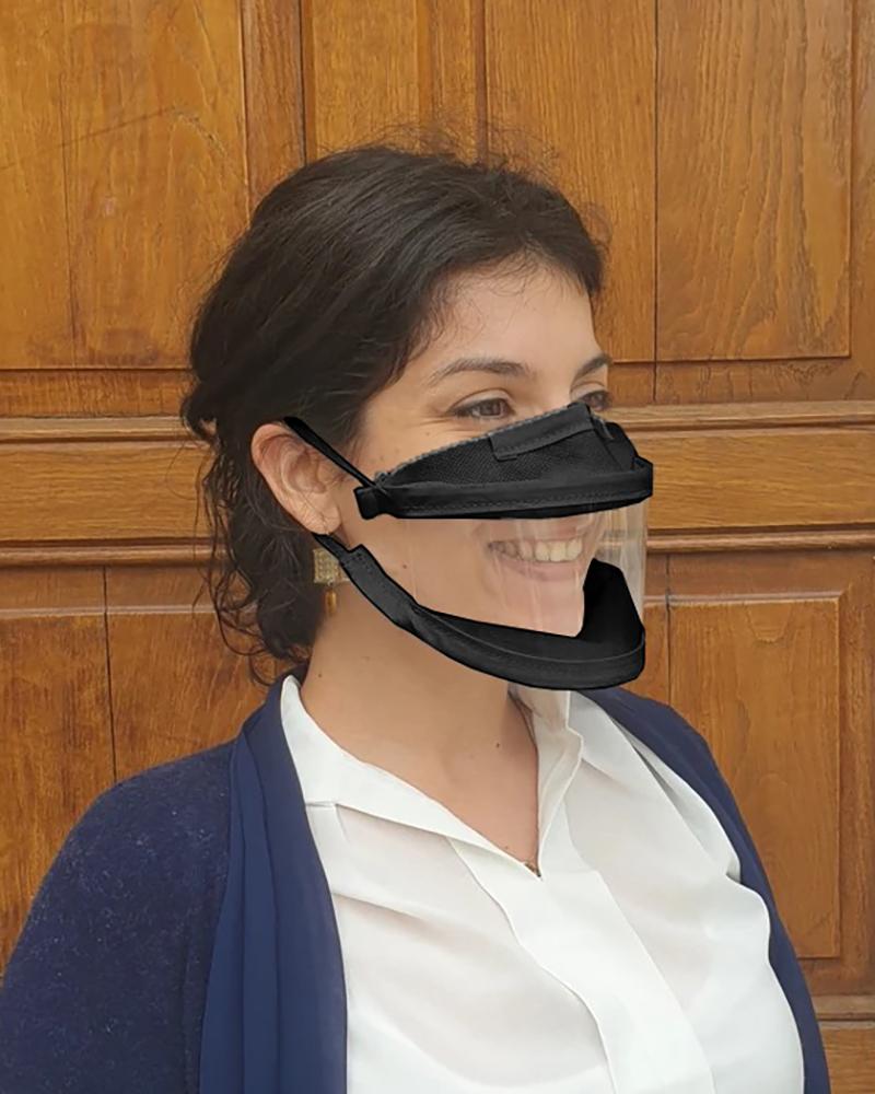 

Plain Visible Anti-Fog Face Mask, Black