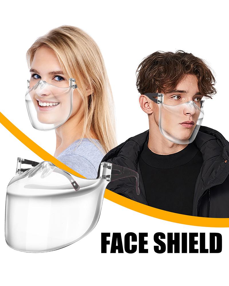 

Clear Window Visible Face Shield With Colorful Rope, Black
