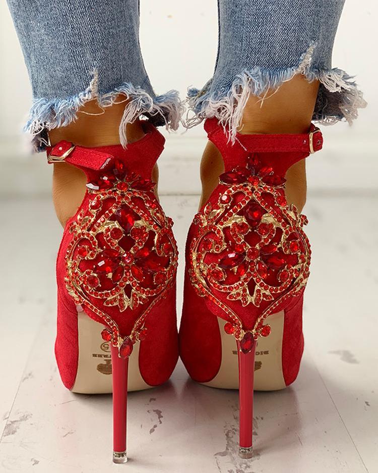 gem studded heels