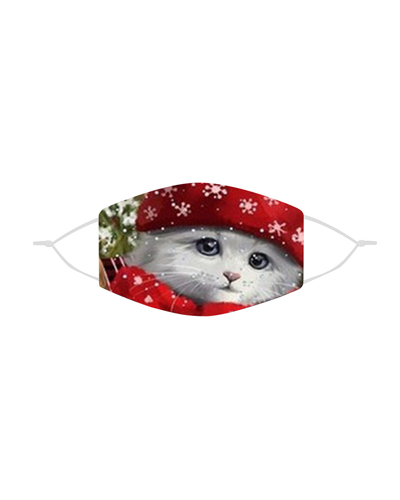 

Christmas Mixed Print Breathable Face Mask, Style3