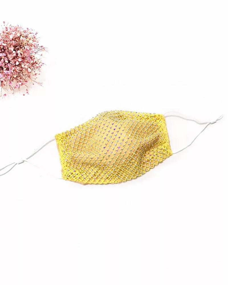 

Studded Breathable Face Mask, Yellow