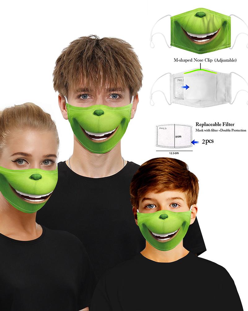 

Christmas Cartoon Print PM 2.5 Breathable Face Mask, Style3