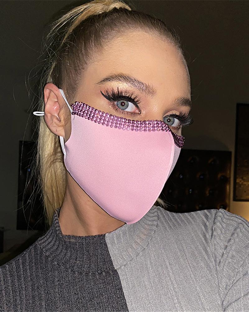 

Studded Breathable Face Mask, Pink