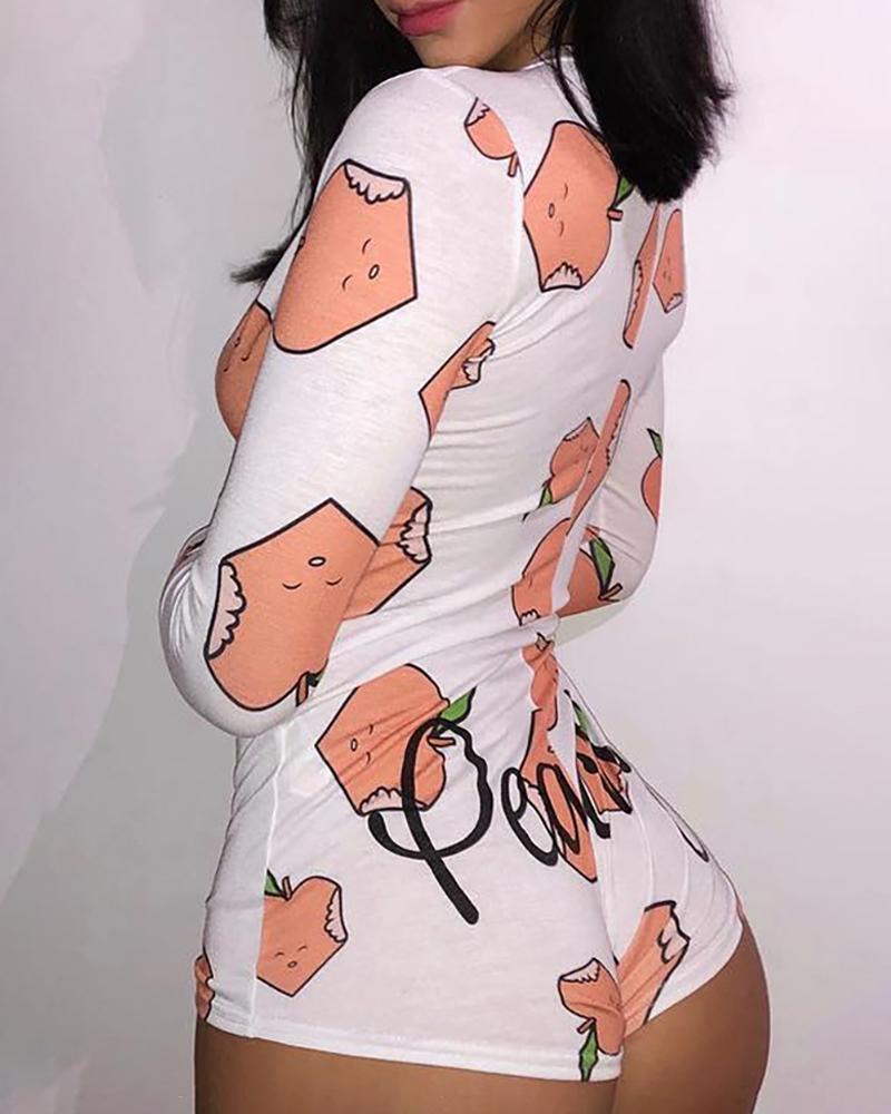 long sleeve lounge romper