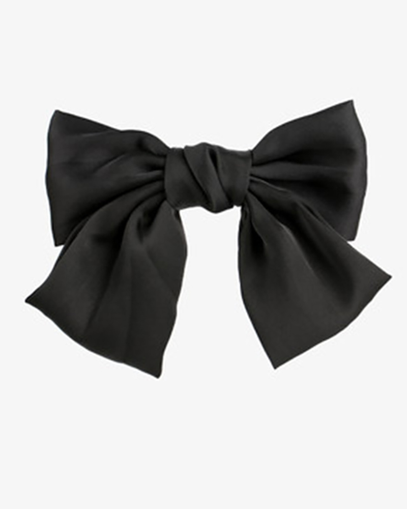 

Colourful Big Ribbon Bowknot Hair Clip, Black