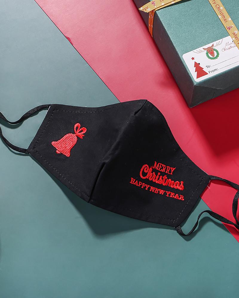 

Christmas Pattern Embroidery Face Mask With Filter For Kids, Style4