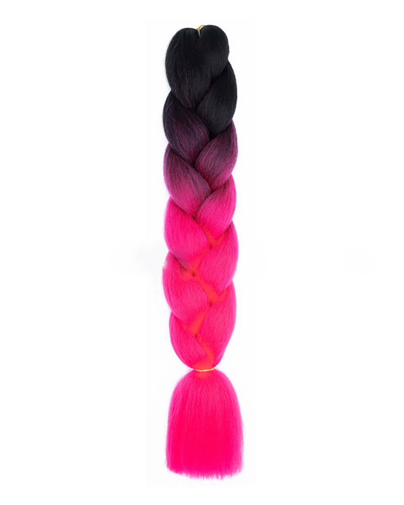 

24inch Crochet Hair Braids Jumbo Box Braids Ombre Synthetic Hair Braiding Hair 1PC, Hot pink